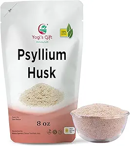 Psyllium Husk Whole 8 oz |% 98 Saf | ► Fiber Supplement | Keto Friendly | Smoothies, Cooking and Baking | Unflavored, Fine Ground, 100% Natural, Non GMO | by Yogi's Hediye®