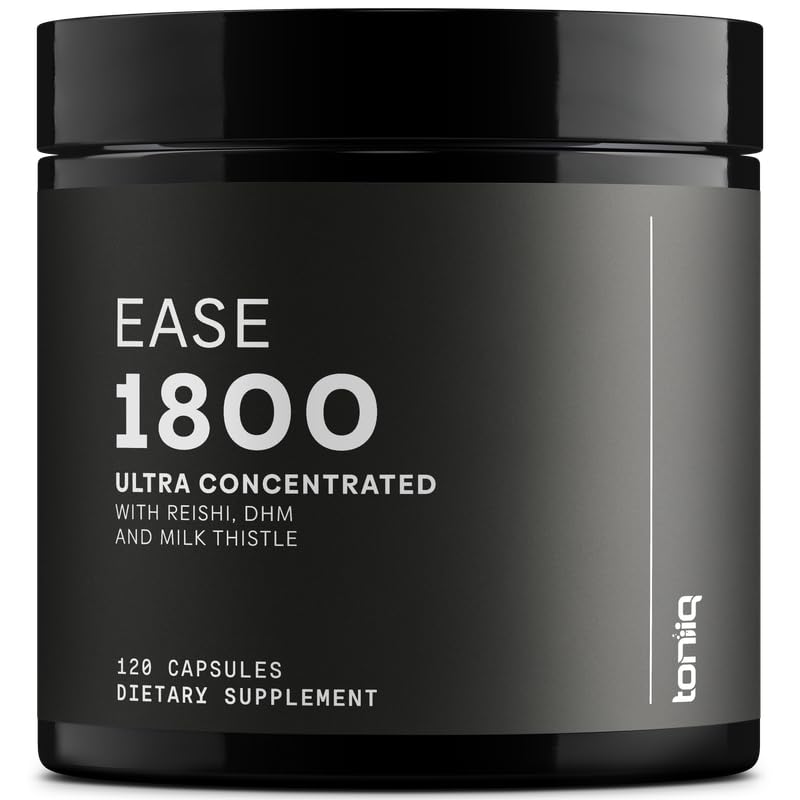 Toniiq Ease with DHM - Full Liver Support for a Night Out - 120 Capsules - 50x Super Interd Ekstra