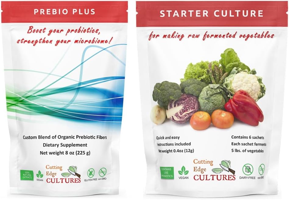 Κοπή καλλιέργεια ακρών Prebio Plus Prebio Fiber σκόνη καλύτερο προσαρμοσμένο μείγμα των οργανικών προβιοτικών ινών συμπλήρωμα διατροφής 8 oz