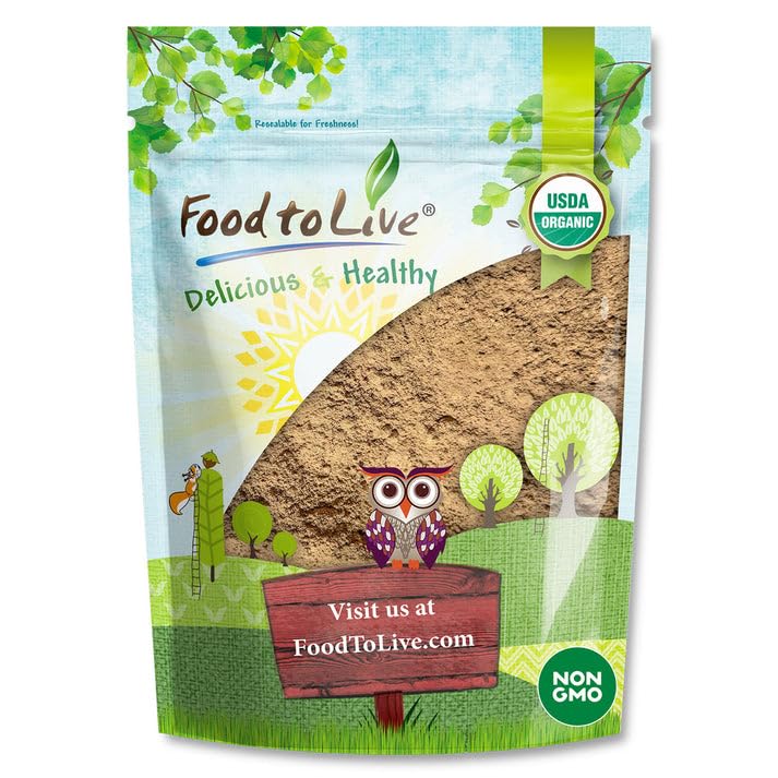 Food to Live Organic Energize Chocolate Protein Mix, 8 Ounces – Plant-Based Blend with Hemp and Pumpkin Protein. Cacao, Banana and Maca Powders. Perfect for Smoothies and Shakes. Vegan, Kosher, Bulk