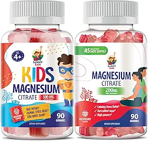 Çocuklar ve Yetişkinler için Magnezyum Gummies - Calm Magnezyum Chews - Magnezyum Citrate Chewable Supplement for Mood & Muscle Support