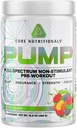 Core Nutritionals Pump Full-Spectrum Non-Stimulant Pre-Workout, N03T Nitrate, Peak02, Alpha GPC, maksimum pompa için, Güçlü ve Performans 20 Hizmet (Sour Candy)