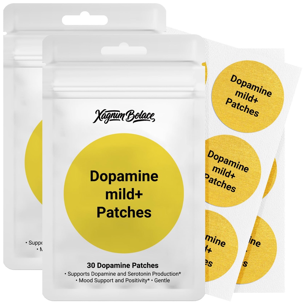 Dopamine Patches for Sustained Focus & Drive - Support Enthusiasm, Clarity & Balanced Energy (60 Patches)