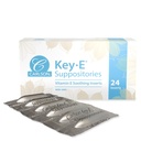 Carlson - Key-E Suppositories, 30 IU Vitamin E Suppository, Yağlar Kuru Alanlar, Kadınlar ve Erkekler için Tedavi, Vaginal & Rectal, 24 Kont Kont