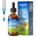 L-Lysine 500 mg, & Magnezyum, Kalsiyum Citrate 600 mg Supplement with Vitamin D3 & K2 for Kids & Yetişkinler, 2 Fl Oz Oz