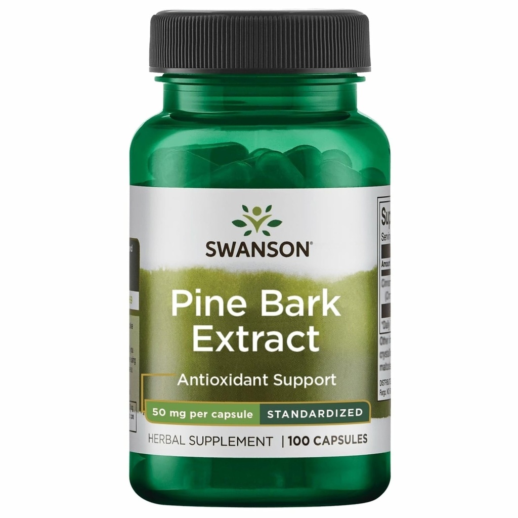Swanson Pine Bark 50 Milligramı 100 Capsules