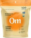 Om Lion's Mane Mushroom Toz - Organik Mushroom Supplement and Nootropic - Support Memory, Focus and Nerve Health, 7.05 oz (100 hizmet)