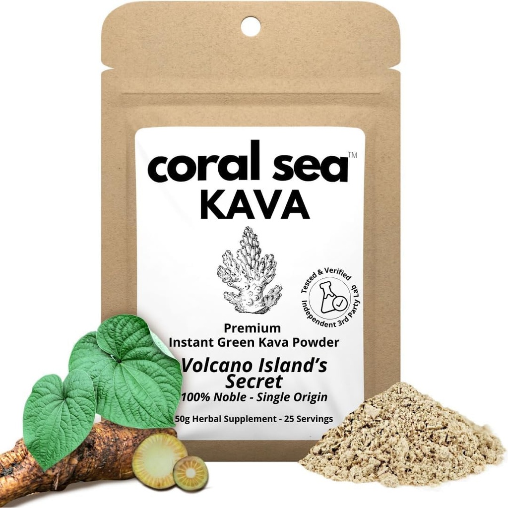 Instant Kava Kava Drink Tea Toz Vanuatu Noble Kava Root - Nootropic Drink Mix Quick Pocket Boyutlu Caffeine Free Authentic Bitter Flavor - Volcano Island'ın Gizli 25 Hizmetleri