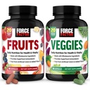 Force Factor Fruits & Veggies, Fruit & Vegetables Supplements for Adults with Superfood Antioxidants, 20 Whole Food Ingredients Each, No Added Fillers, 2-Pack, 90 Capsules Each
