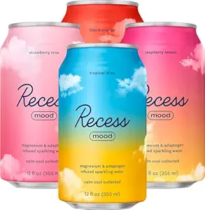 Mood Magnezyum & Adaptogen Drink, Relaxation İçecek, 12 Ounce (Paradise Örnekr Çeşitli Paketi, 12 Pack)