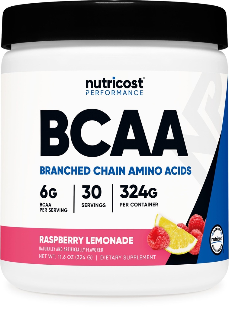 Nutricost BCAA Powder 2:1:1 (Raspberry Lemonade, 30 Servings)