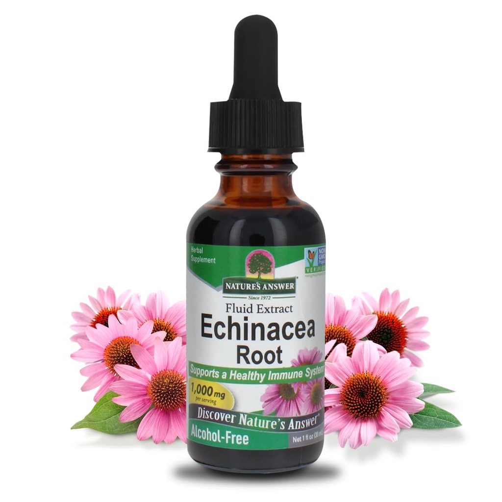 Doğanın Yanıtı Echinacea Alkol Ücretsiz Ekstraksiyon 1 Akış Ounce | Genel Sağlık | Doğal Immune ATM | Inflammatory Function
