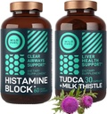 WILD FUEL Histamine Block Supplements and TUDCA with Milk Thistle Cleanse and Detox Sche