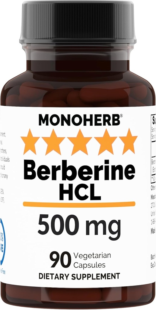 MONOHERB Βερβερίνη HCL 500 mg - 90 Veg Καψάκια