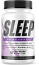 Outwork Nutrition Sleep Aid - Natural Melatonin, L-Theanine, Saffron Extract - Sleep Supplements for Yetişkinler - Boosts Sleep Quality & Time, Discovers Pozitif Mood - 60 Veg Capsules (Not Gummies)