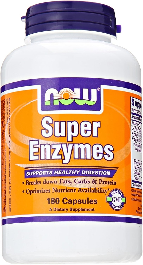 Super Enzymes Tarafından Now Foods 180 Tablet