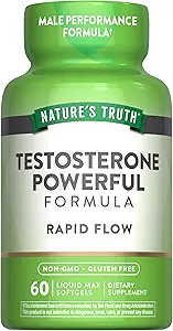 Nature's Truth testosteron Supplement for Men | 60 Softgels | Non-GMO ve Gluten Free Formula