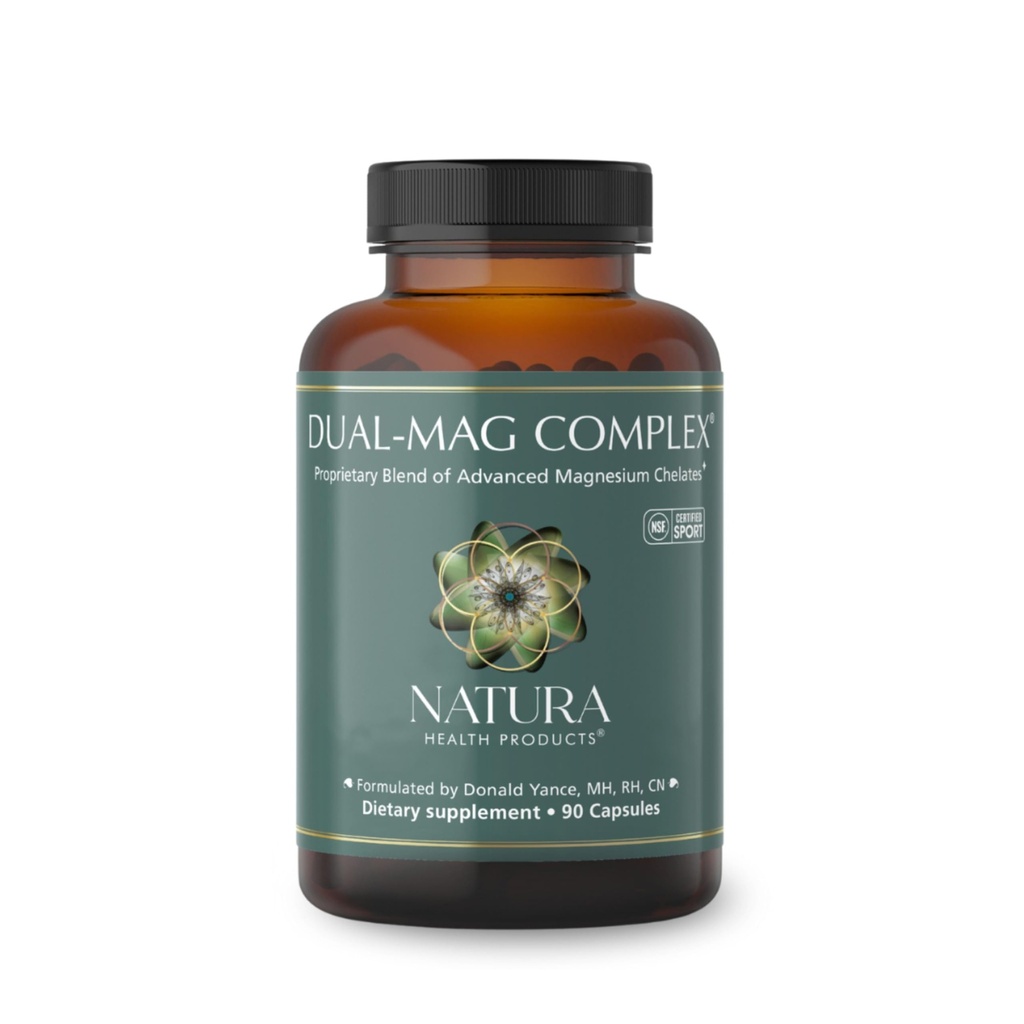 Natura Health Products Dual-mag Complex Supplement - Cardiovascular, Nöroloji ve Immune Health - Albion'un Magnezyum Bisglycinate Buffered Chelate (90 Capsules)