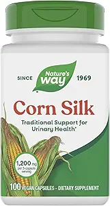Nature's Way Corn Silk - 1.200 mg ανά 3-Capsule Serving - Παραδοσιακή υποστήριξη υγείας ούρων* - συμπλήρωμα διατροφής μεταξιού καλαμποκιού - Vegan & Gluten Free - 100 κάψουλες Vegan