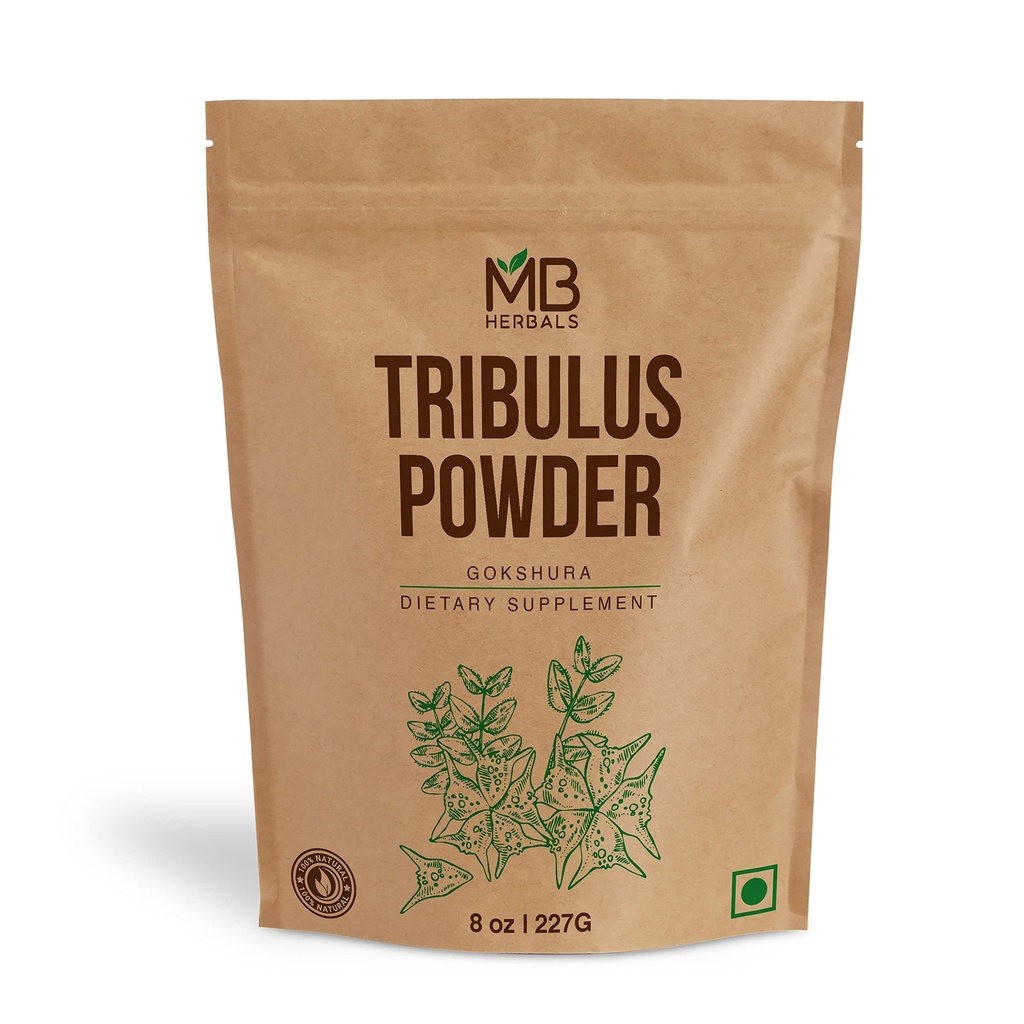 MB Herbals Tribulus Powder 8 oz / 0.5 lb | 75 Servings of Pure Tribulus terrestris Powder | Gluten Free | No Preservatives