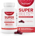 Humann SuperBeets Kalp Tabletleri Smooth Coat 500 mg - Non-GMO Toz - Klinik olarak Studied Antioksis, 60 Count