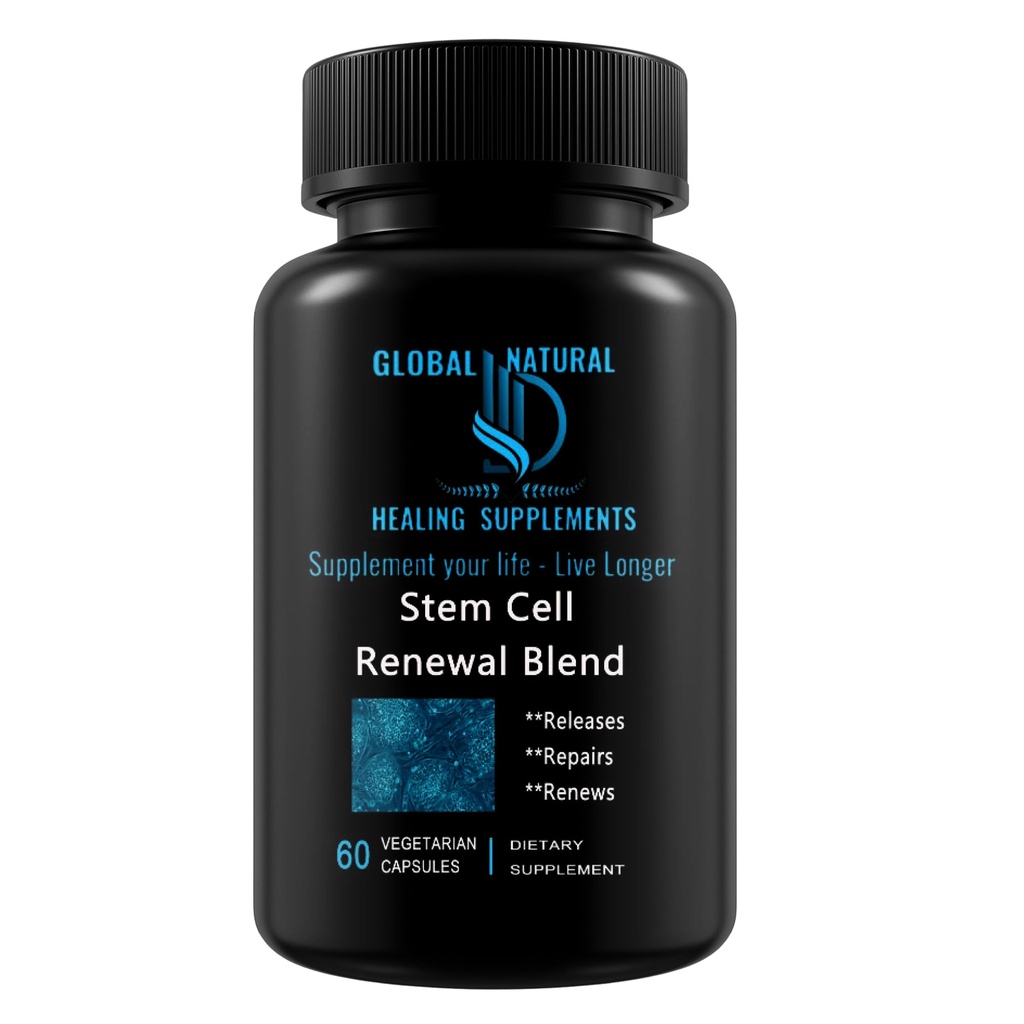 Stem Cell Supplements. Renewal Blend - Promotes Healthy Aging Through Cellular Renewal. Resveratrol, L-Carnosine, Polygonum Multiflorum Extract, Beta 1.3/1.6 Glucan. Non-GMO, Gluten Free.