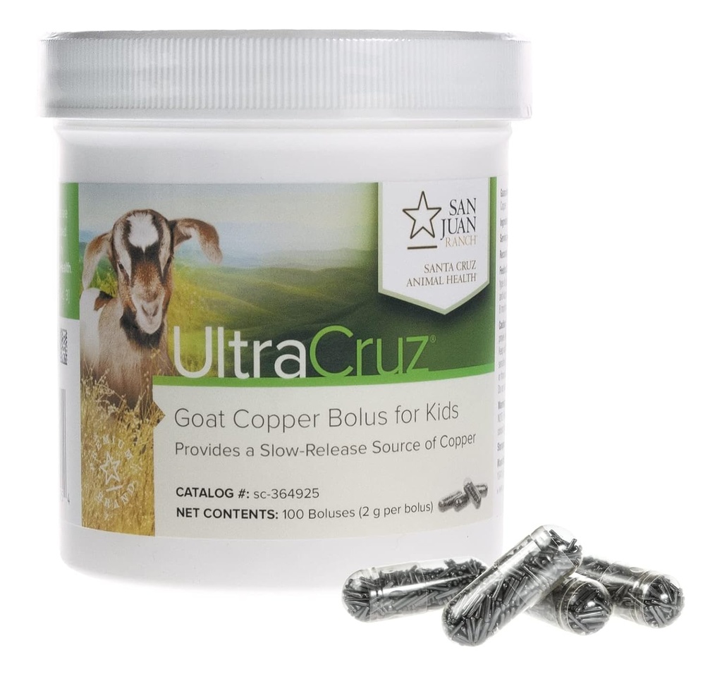 UltraCruz - Kid Goats için sc-364925 Goat Copper Bolus Supplement, 100 Kont x 2 Grams