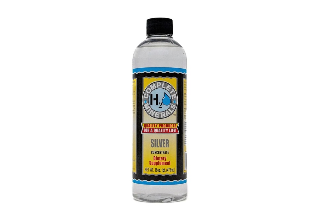 Tamam H2O Minerals Super Silver 100 ppm Yoğun Anstrom Bio kullanılabilir Ionic Silver Water - Potent Strength 16 fl. oz.