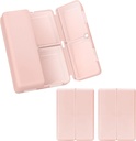 FYY Daily Pill Organizer,2 τεμ 7 Διαμερίσματα Φορητή θήκη χάπια Travel Pill Organizer,[Folding Design] Κουτί χαπιών για το πορτοφόλι τσέπη να κρατήσει βιταμίνες, Cod λάδι ήπατος, συμπληρώματα και φαρμακευτική αγωγή-Pink