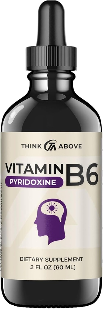 B6 Vitamini - Pyridoksie hcl - Hızlı Absorbing - Beyin Fonksiyonlarını Destekleyin, Immune System, Nervous System ve Mood -% 17 mg 1000 DV - Filler Ücretsiz - 30 Day Supply - (2 oz) Yetişkinler için
