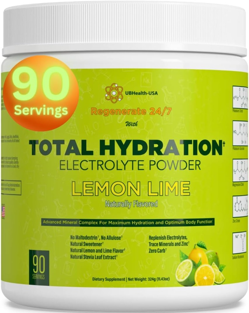 Total Hydration Electrolyte Change Mix (90 hizmet, Lemon Lime)