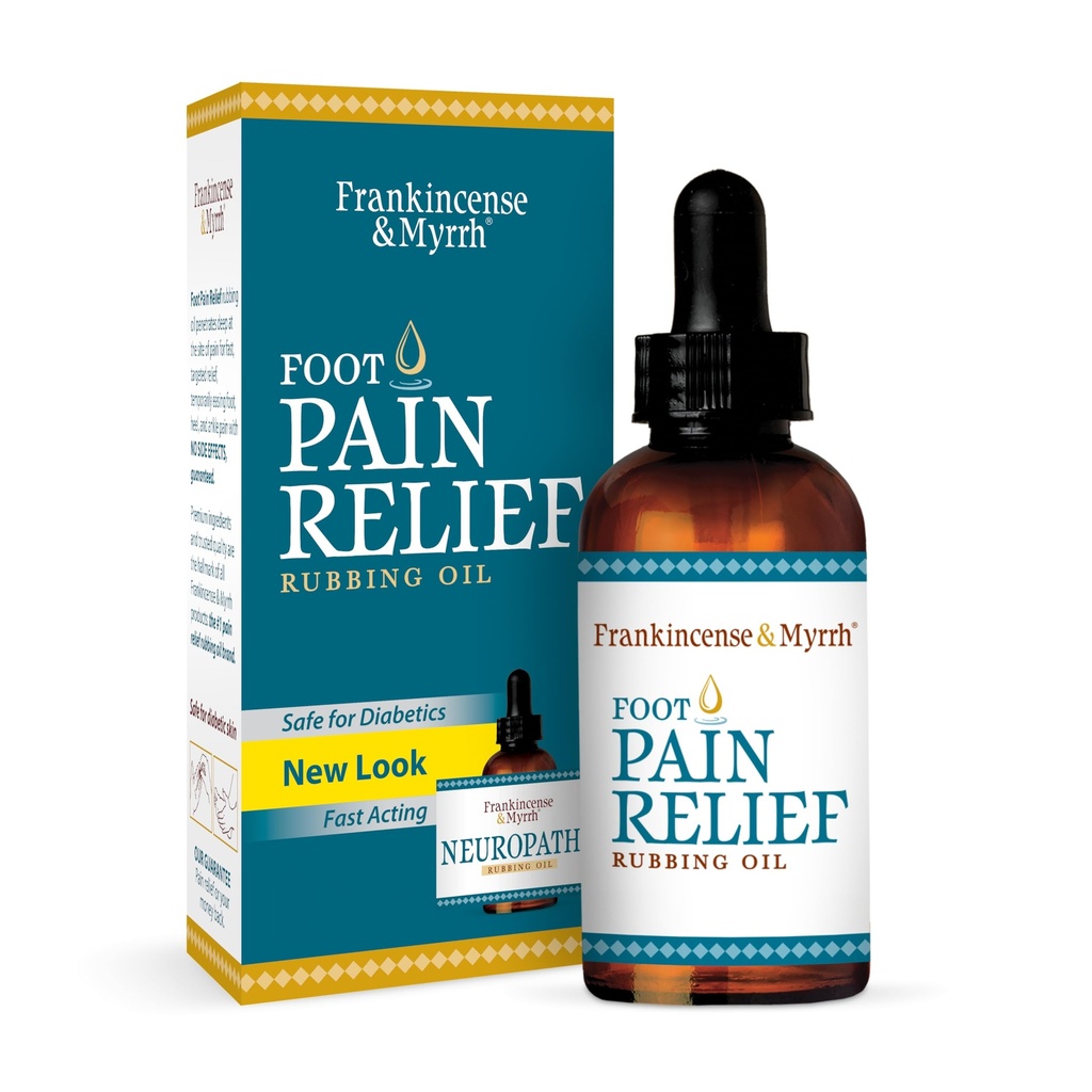 FRANKINCENSE & MYRRH Foot Pain Relief Rubbing Oil, Neuropathy Pain Relief for feet, Frankincense Essential Oil, Diabetic Lotion & Cream, Nerve, Neuropathy & Restless Legs Syndrome, Maximum Strength