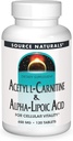 Source Naturals Acetyl L-Carnitine & Alfa-Lipoic Acid 650 mg- 120 Tablets