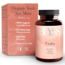 Burdock Root ile Organik İrlandalı Deniz Moss Capsules, Bladderwrack ve Bioperine Black Pepper - Enerjiyi Desteklemek, Gut Health, Thyroid & Anti Aging - Vegan - 90 ct