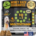 Googipet Premium 10 1 Dog Vitamins Multivitamin Chewable with Probiyotiks for Gut Health, Dog Vitamins and Supplements w/Vitamin C & Glucosamine for Ortak Destek (Peanut Butter & Riley Flavor)