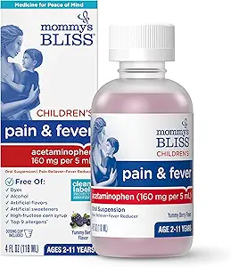 Anne'nin Bliss Çocuk Ağrısı ve Ateşi, Çocuklar Acetaminophen, Dye Free, Delicious Karma Berry Flavor, Ages 2+, 4 Akışkanlar Ounces