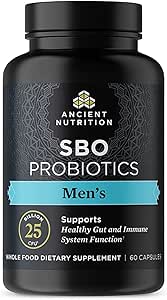 Erkekler için Eski Beslenme Probiyotikleri, SBO Probiyotikleri Erkeklerin 60 Ct, Gut Health, Digestive and Immune Support, Boosts Muscle and Fat Metabolism, 25 Milyar CFU* Per