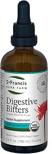St. Francis Herb Farm - Digestive Bitters 100ml - Συμπληρώματα βοτάνων - Βιολογικά, Μη ΓΤΟ, Vegan, Χωρίς γλουτένη, Χωρίς γαλακτοκομικά