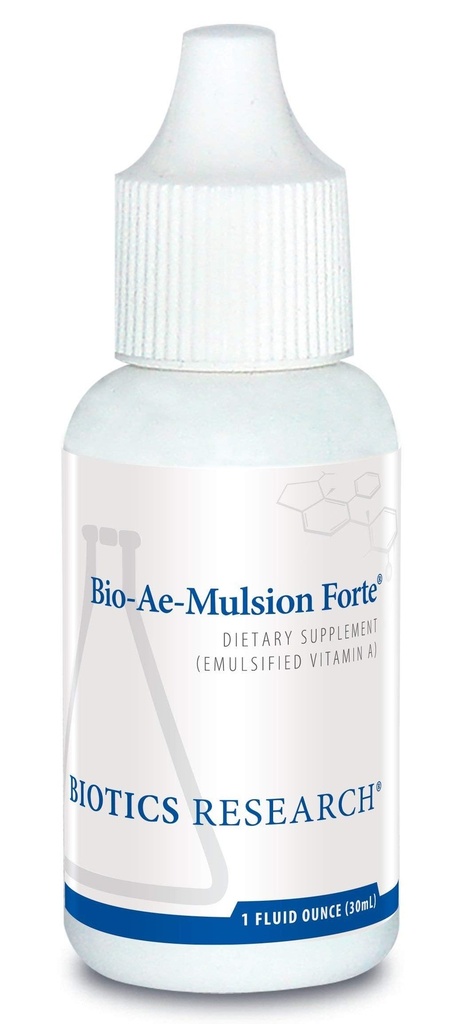 Biotics Research Bio Ae Mulsion Forte 12,500 IU Emulsified Vitamin A for Greater Uptake Utilization, Concentrated, Promotes Immune Response, Aids in Visual Acuity, Support Cardiovascular 1Fluid Ounces
