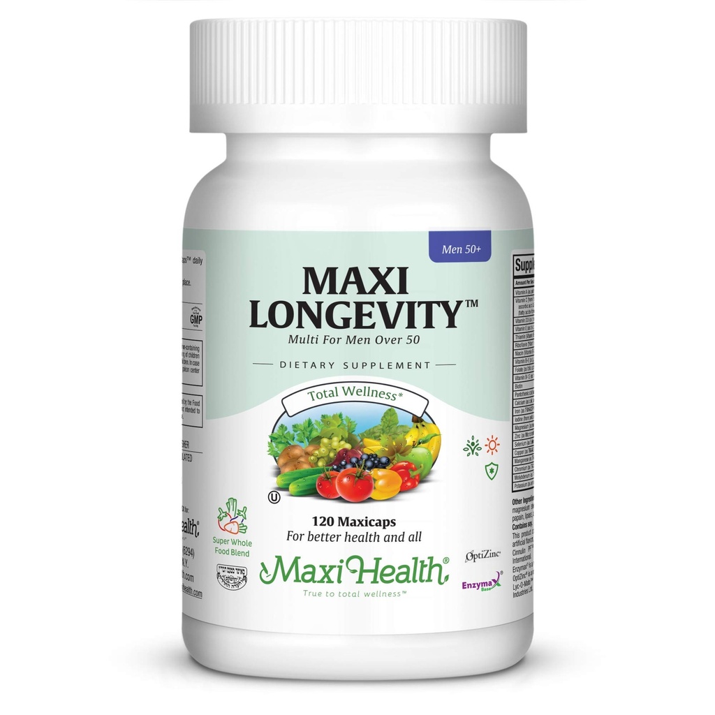 Mens Multivitamin 50 Plus – Καθημερινή πολυβιταμίνη για άνδρες Πάνω από 50 με βιταμίνη B12, A, D, C, ψευδάργυρο, μαγνήσιο και περισσότερο – Ενέργεια, ανοσοποιητική & καρδιακή υποστήριξη Mens Multi Vitamins - Non-GMO – 120 κάψουλες