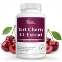 Tart Cherry Extract Capsules – 4:1 Concentrated Equivalent to 2,000 mg Whole Tart Cherry per Serving – Uric Acid, Joint & Sleep Support – Antioxidant Polyphenol Formula, Non-GMO, 60 Vegetable Capsules