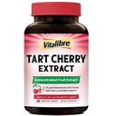 Vitalibre Tart Cherry Capsules, 500 mg Tart Cherry Extract Per Capsule, Uric Acid Balance, Immune Support, Non-GMO, 60 Vegan Capsules