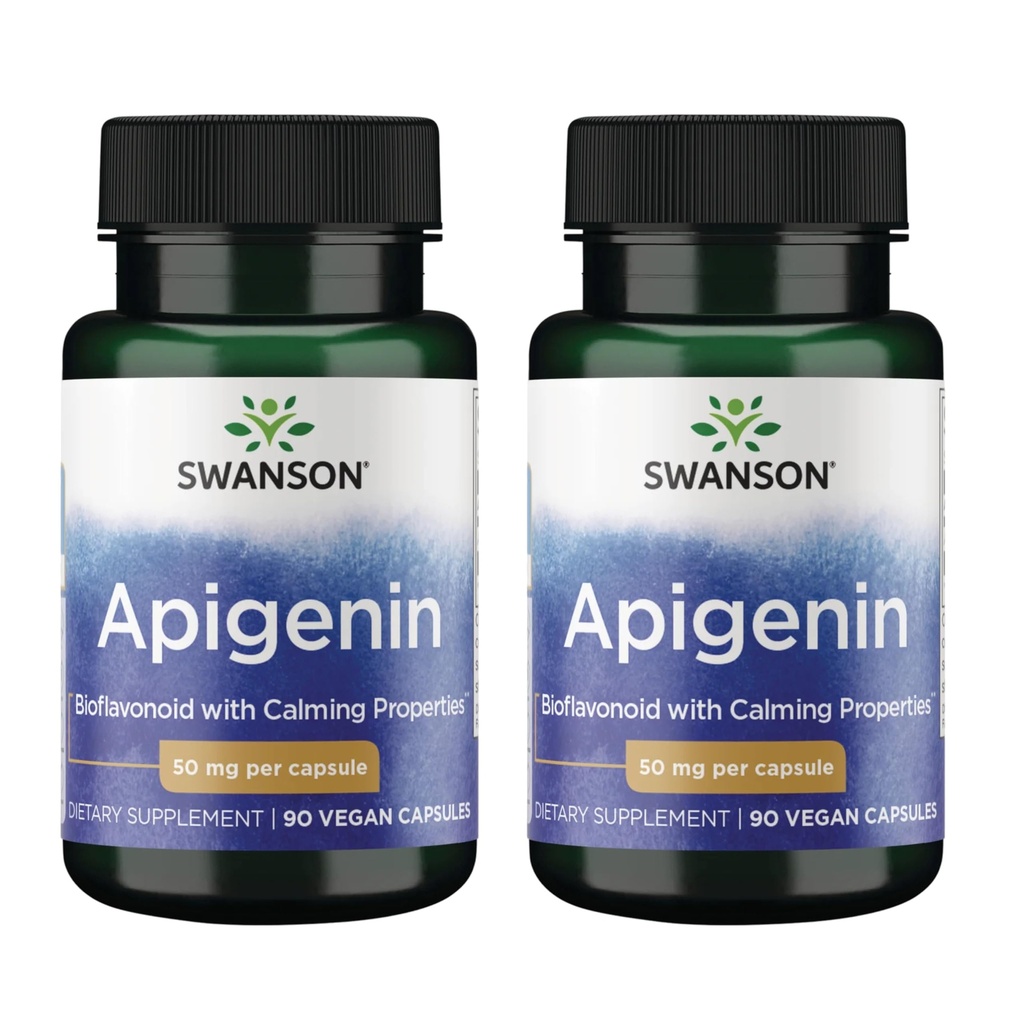 Swanson Apigenin-Bioflavonoid συμπλήρωμα Φυσικό Prostate Υποστήριξη-Μεταβολισμός & Nerve Υγεία Υποστήριξη-Μπορεί να υποστηρίξει τον ύπνο & χαλάρωση 90 Caps, 50mg κάθε 2 πακέτο