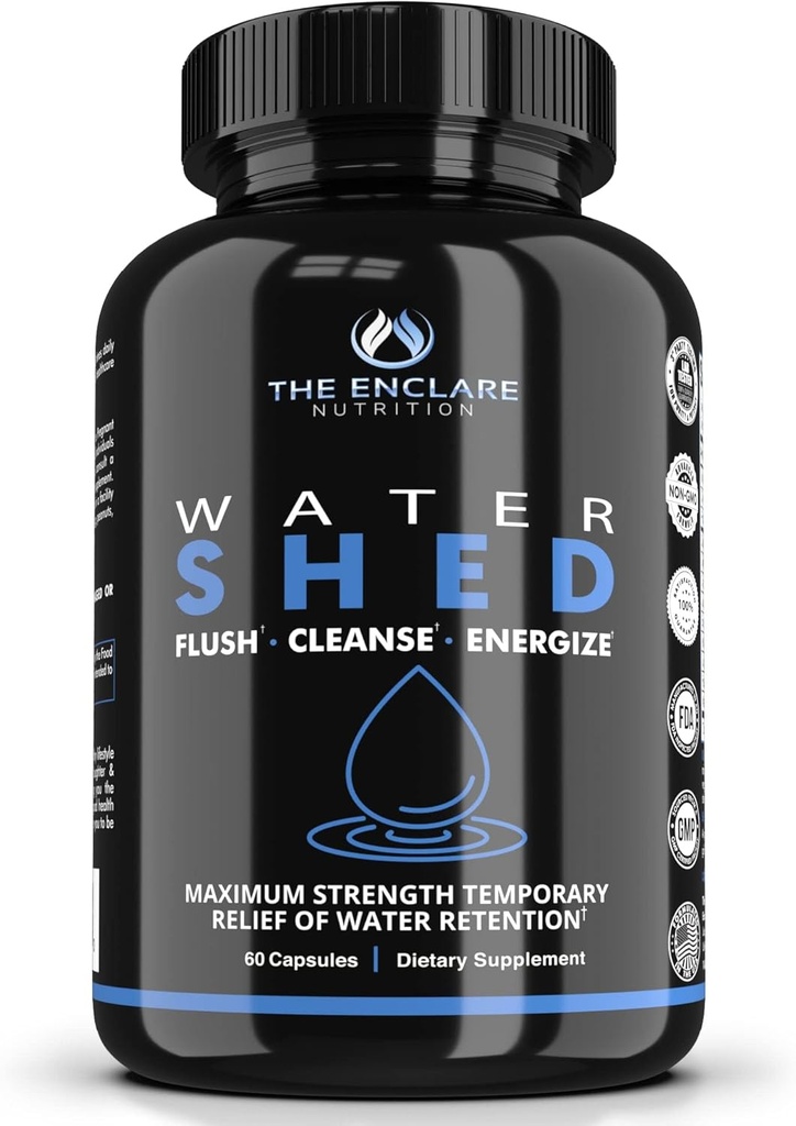 Su Pills Diuretic Water Retention, Liver Detox, Kidney Cleanse, Kilo, Swelling, Edema, Bloating Relief, Flow Watershed Max Strength (1)