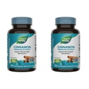 Τρόπος της φύσης Cinnamon Premium Extract, Υποστηρίζει τον υδατάνθρακες Μεταβολισμός *, Μη ΓΤΟ έργο Επαληθευμένο, Τυποποιημένο σε 8% Φλαβονοειδή, 120 Vegan Κάψουλες (Συσκευασία Μαΐου Vary) - 2 Pack