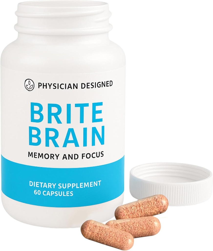 Doktor Brite Brain Supplement | Ultra CoQ10 with PQQ | for Energy, Focus & Brain Health | Micro Active | Anti-Aging| CoQ10 | All Ages | 60 Capsules