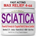 Sciatica Nerve Cream - Ayaklar, Eller, Legs, Toes, Geri - Doğal Ultra Güçlü Arnica, MSM, Menthol, Soothing Comfort, Büyük 4 Oz Comfort