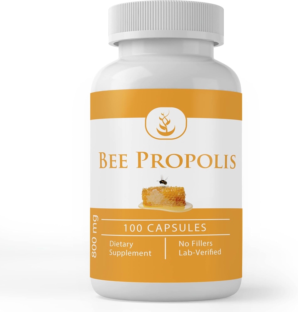 Pure Original Materialss Bee Propolis, (100 Capsules) Her zaman Pure, No Wordss Or Fillers, Lab  Onaylandı