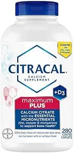 Citracals Maximum Plus Calcium Citrate + D3, 280 Caplets