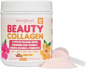 Beauty Collagen Toz-5 Hydrolyzed Collagen, Sea Moss, Biotin, Keratin, Hyaluronic Asit, C ve Probiyotikler-Hair, Skin, Nails- All Natural, Made in USA-45
